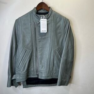 Zadig & Voltaire Women’s Light Gray MotoLeather Jacket Size 34 (XS)
